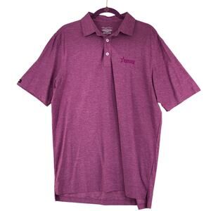 Straight Down Men Size M Polo Shirt Performance Golf Short Sleeve Purple Branded